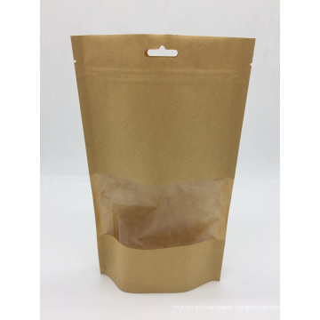 Biodegradable Kraft paper bag for coffee packaging